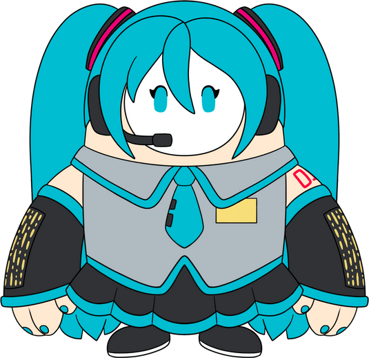 Hatsune Miku x Fall Guys Plush (9in) Fall Guys Youtooz Collectibles