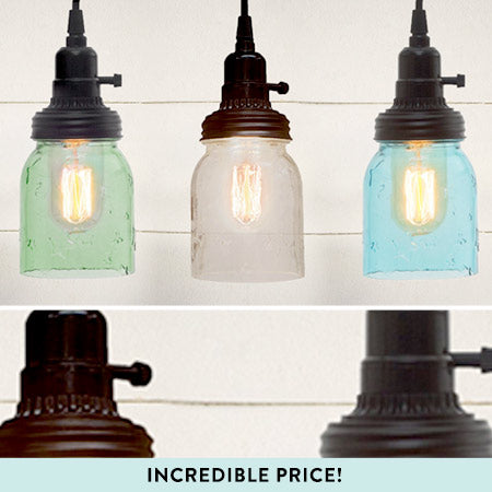 Load image into Gallery viewer, Mason Jar Lamp with Star Design, Pick Your Style General WT
