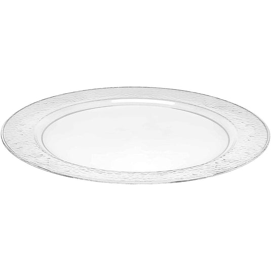 Clear Pebbled 13.5" Clear Plastic Tray Serverware Lillian