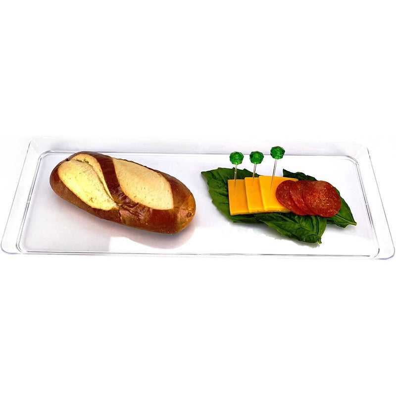 Load image into Gallery viewer, Rectangle Tray Mini Plastic Presentation Clear 5.5 X 13.5&quot; Serverware Lillian
