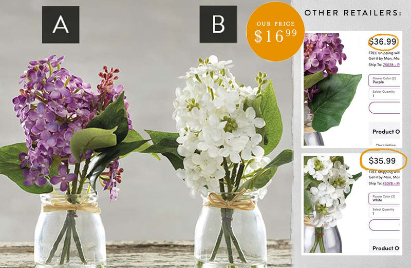 Load image into Gallery viewer, Lilac Centerpiece In Vase, Pick your color General PBK
