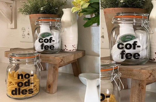 Triomphe France Glass Jar Canisters Set of 2, Pick Your Size | Retro Kitchen General HE