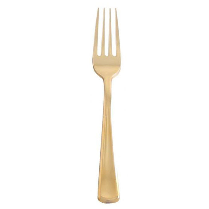 Dynasty Collection Plastic Gold Forks Tablesettings Blue Sky