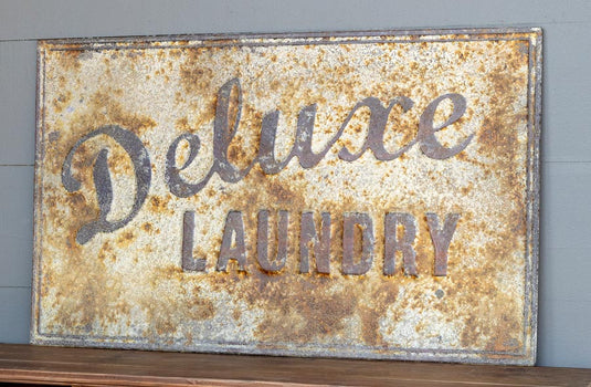 Aged Metal Deluxe Laundry Sign General PHC