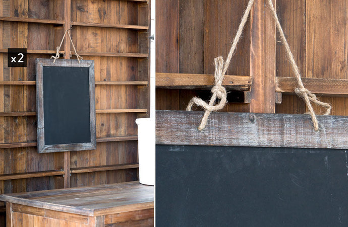 Double-Sided Hanging Wooden Framed Blackboard, Set of 2 General PHC