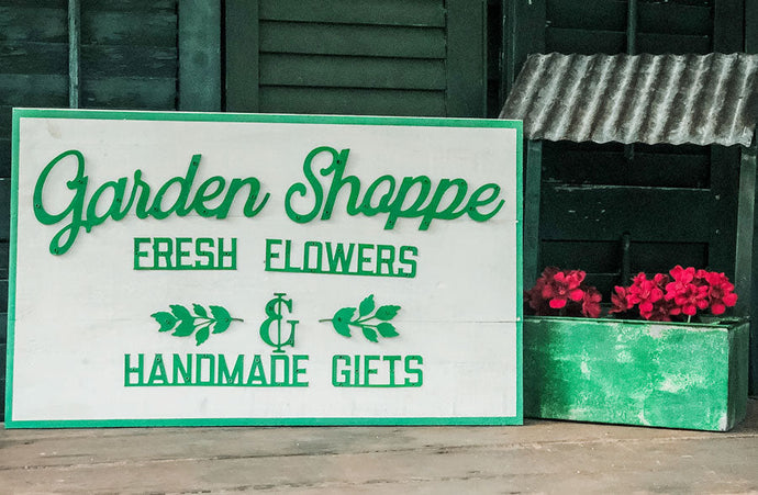 Garden Shoppe Wooden Sign General RH