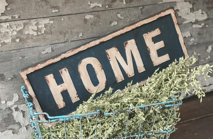 Antique Finish Home Sign General RH