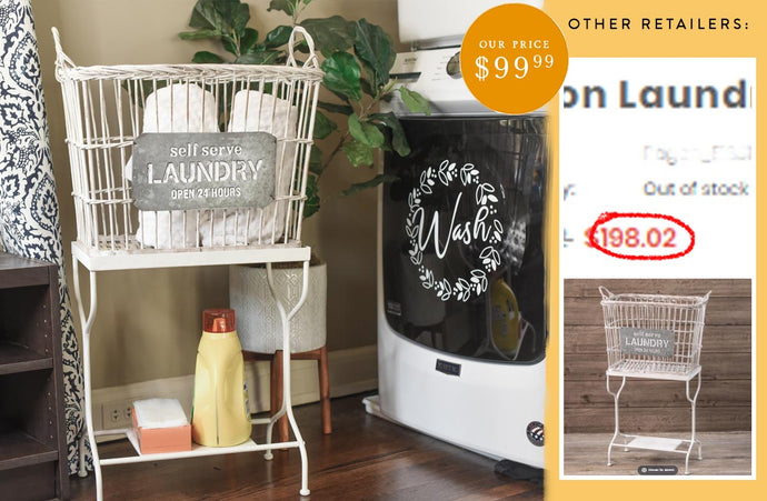 Removable Large Laundry Basket on Stand General RH