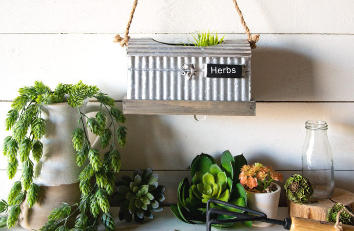 Hanging Corrugated Herb Planter with Scissors General VIP