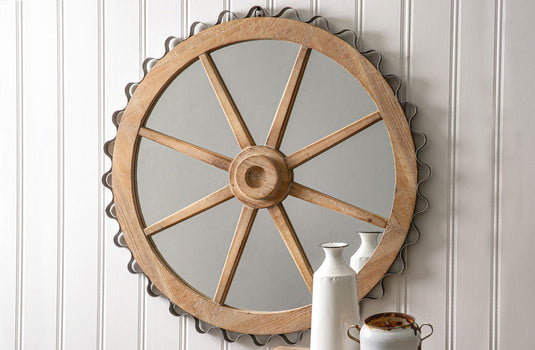 Wagon Wheel Wall Mirror General CT