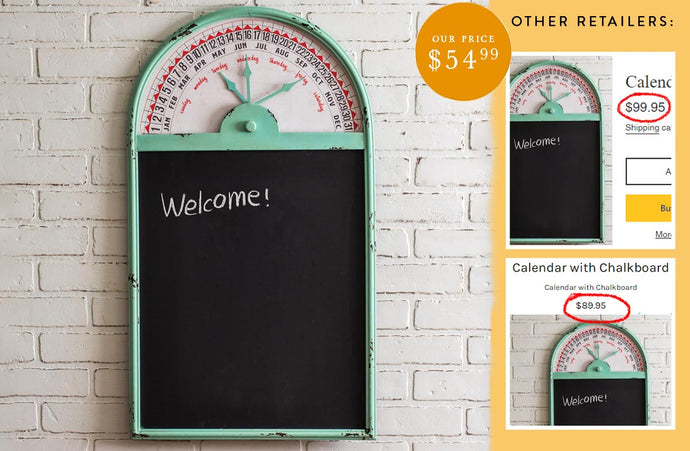 Vintage Scale Calendar with Chalkboard General CT