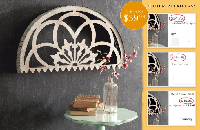 Ornate Metal Cutout Wall Arch General CT