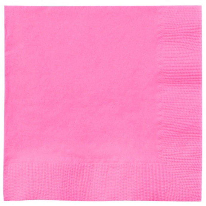 99¢ Hot Pink Lunch Napkins 20 Count Napkins Party Dimensions