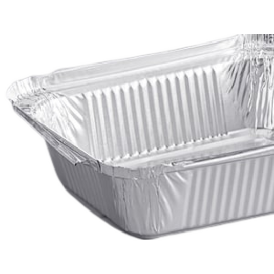 Disposable Aluminum 1Lb Oblong Pan 5.5" x 4" Disposable VeZee