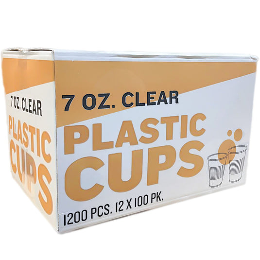 *WHOLESALE* 7 oz - Disposable - Clear - Everyday Cups | 1200 ct. Cups VeZee