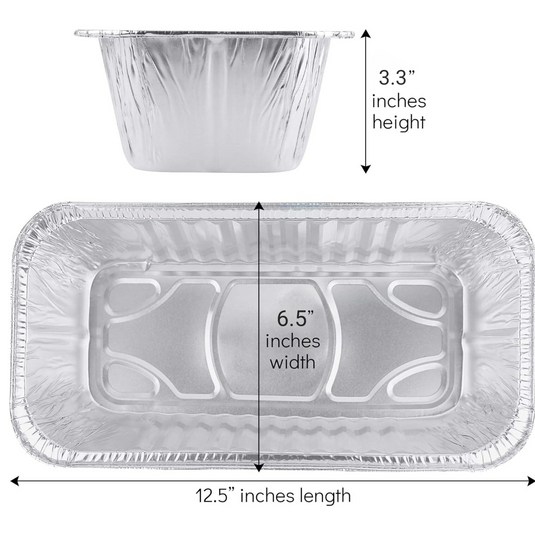 Disposable Aluminum 5lb Rectangular Loaf Pans: Ideal for Baking Disposable VeZee