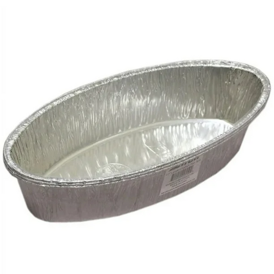 *WHOLESALE*Disposable Aluminum 5lb Medium Oval Loaf Pans: Ideal for Baking: 198CT VeZee