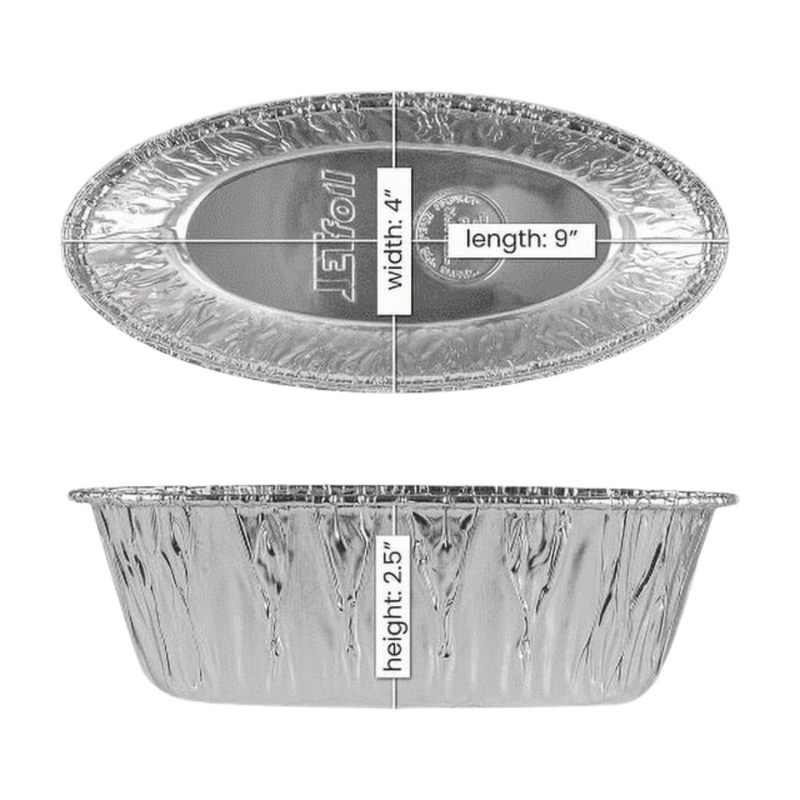 Load image into Gallery viewer, *WHOLESALE*Disposable Aluminum 2lb Medium Oval Loaf Pans: Ideal for Baking: 200CT Cake Pan VeZee
