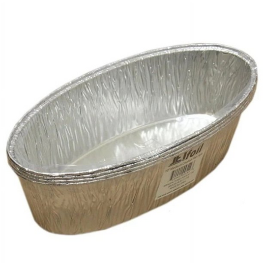 *WHOLESALE*Disposable Aluminum 3lb Medium Oval Loaf Pans: Ideal for Baking: 160CT Cake Pan VeZee