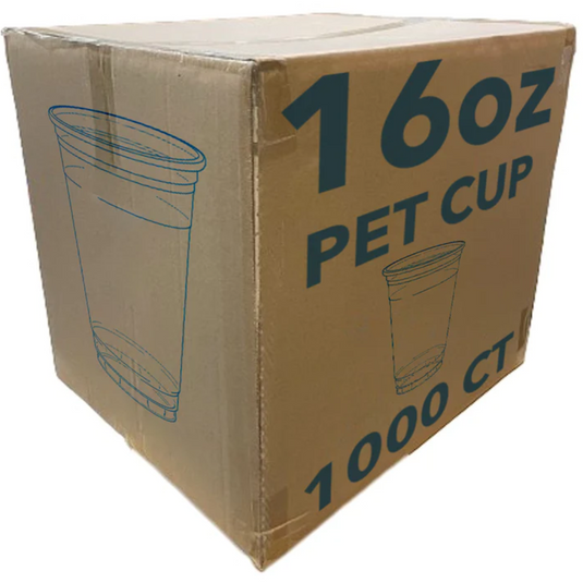 *WHOLESALE* 16oz Disposable Plastic Clear PET Cups | 1000 ct/Case Smoothie Cups VeZee