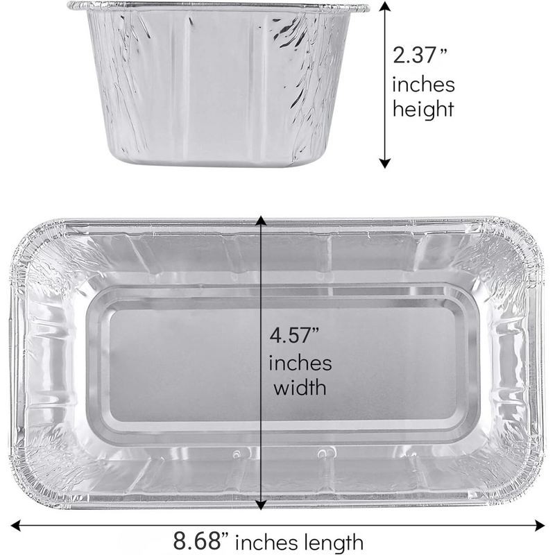 Load image into Gallery viewer, Disposable Aluminum 2lb Rectangular Loaf Pans: Ideal for Baking Disposable VeZee
