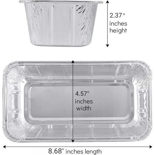 Disposable Aluminum 2lb Rectangular Loaf Pans: Ideal for Baking Disposable VeZee