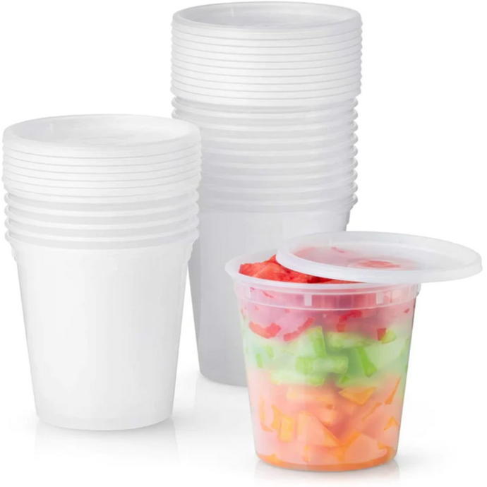 BULKHeavy Duty Deli Food Storage Containers with Lids 32oz Food Storage & Serving VeZee