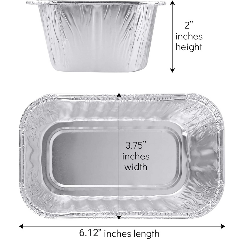 Load image into Gallery viewer, Disposable Aluminum 1lb Rectangular Loaf Pans: Ideal for Baking Disposable VeZee
