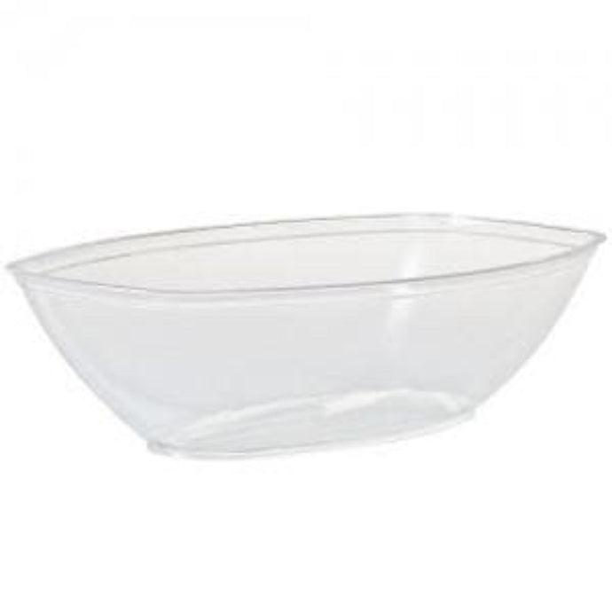 80oz Clear Plastic Oval Luau Bowl Serverware Party Dimensions