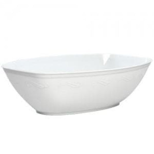 80 oz White Plastic Oval Luau Bowl Serverware Hanna K Signature