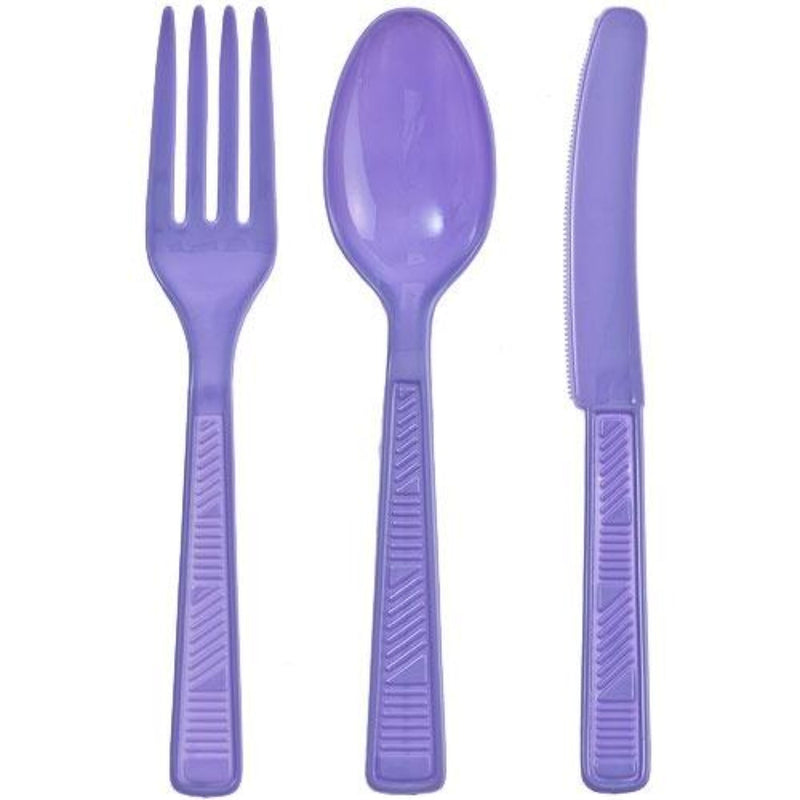 Load image into Gallery viewer, Hydrangea Plastic Combo Cutlery Cutlery Party Dimensions
