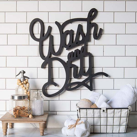 Wash and Dry Script Sign General VIP