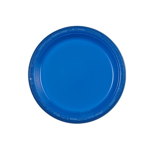 Hanna K. Signature Plastic Plates Blue 7" Disposable Plates Hanna K Signature