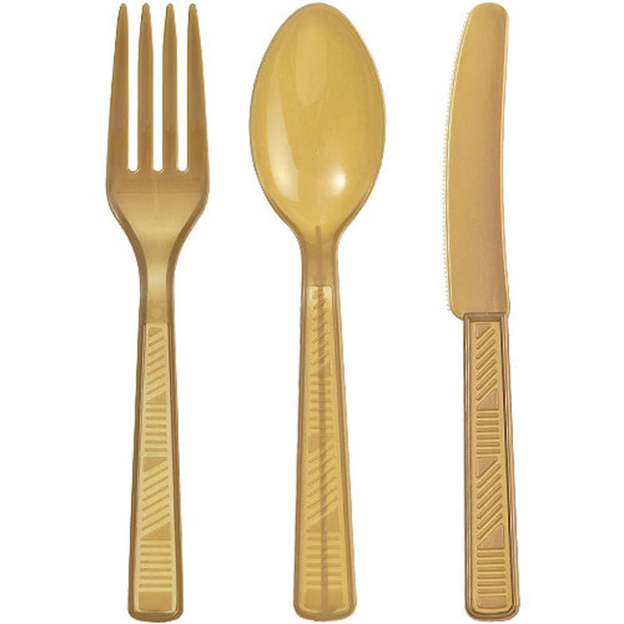 Gold Combo Cutlery Cutlery Party Dimensions