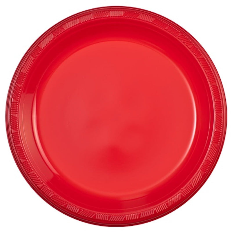 Load image into Gallery viewer, Hanna K. Signature Plastic Plates Red 10&quot; Disposable Plates Hanna K
