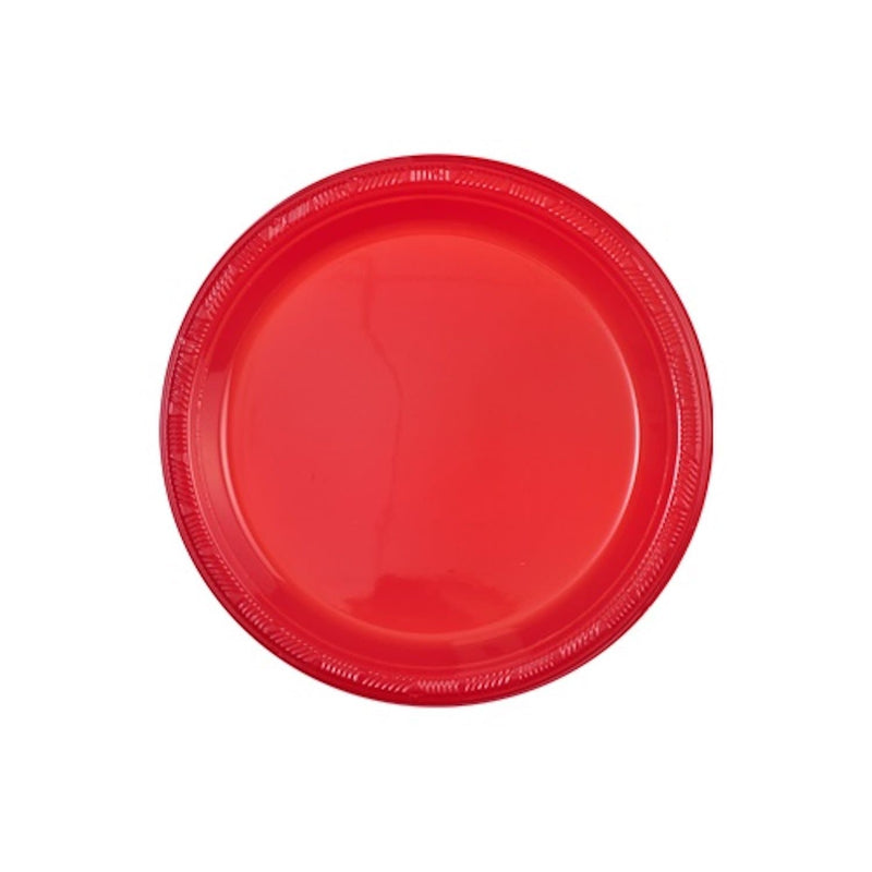 Load image into Gallery viewer, Hanna K. Signature Plastic Plates Red 7&quot; Disposable Plates Hanna K
