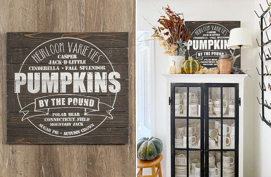 Pumpkins By The Pound Wooden Slat Sign General RH