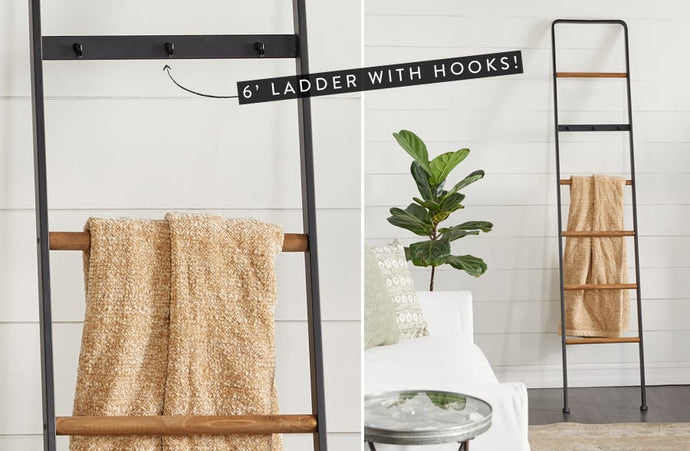 Metal & Wood Wall Rack Ladder General UMA