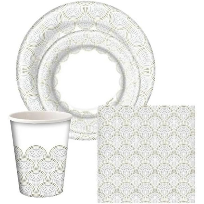 Load image into Gallery viewer, Metallic Rays 2-Ply 13X13 inches Dinner Napkins Tablesettings VeZee
