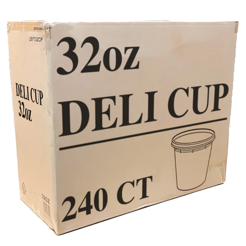 Load image into Gallery viewer, *WHOLESALE* 32oz. Heavy Duty Deli Containers with Lids | 240ct/case Food Storage &amp; Serving VeZee
