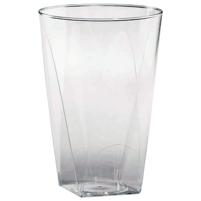 Load image into Gallery viewer, Hanna K. Signature Elegant Plastic Wine Square Bottom Tumbler Clear 10 oz Tumblers Hanna K Signature
