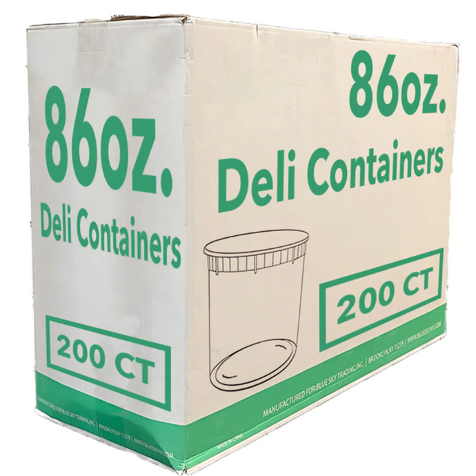 *WHOLESALE* 86oz. Heavyweight Deli Containers with Lids | 200 ct/case Food Storage & Serving VeZee