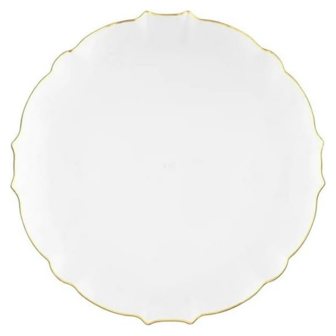 LUXE Collection White With Gold Rim 10.25