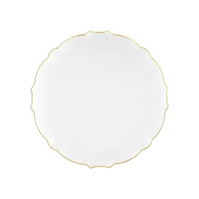 LUXE Collection White With Gold Rim 7