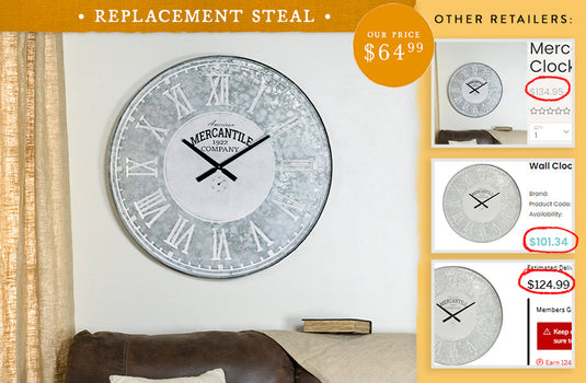 Embossed Metal Wall Clock General VIP