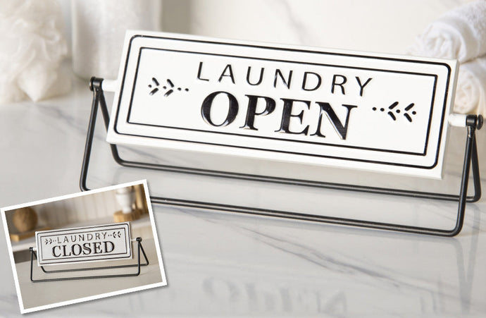 Rotating Enamel Laundry Sign General VIP