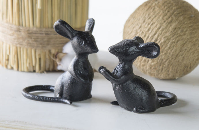 Cast Iron Mice Paper Weights, Set of 2 General VIP