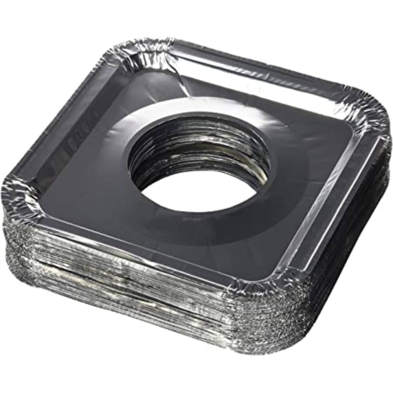 Load image into Gallery viewer, Disposable Aluminum Gas Burner Guard 8.5 x 8.5 x .5 Food Storage &amp; Serving VeZee
