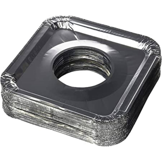 Disposable Aluminum Gas Burner Guard 8.5 x 8.5 x .5 Food Storage & Serving VeZee