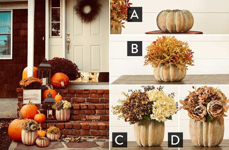 Load image into Gallery viewer, Festive Fall Pumpkin Planter, Pick Your Size General Decor Steals
